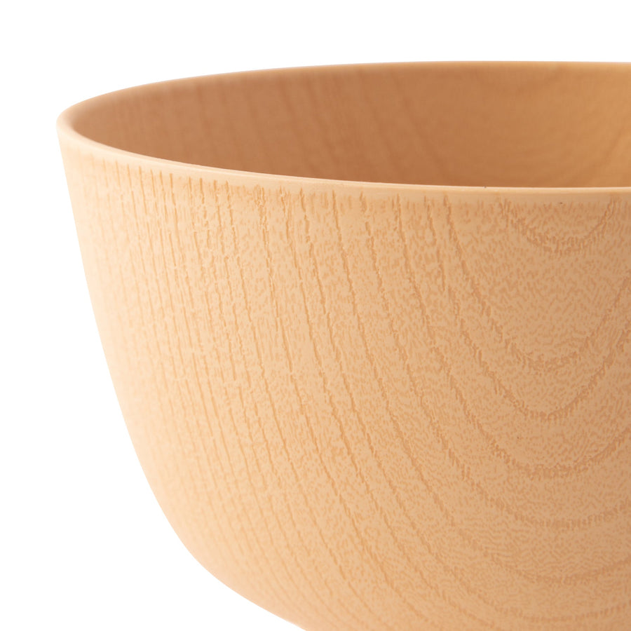 Yamanaka-nuri Kyoto-style Zelkova wood grain soup bowl, natural