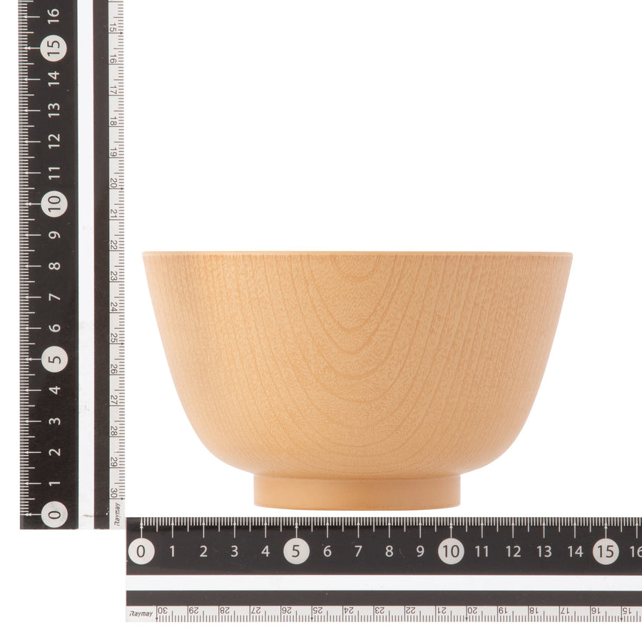 Yamanaka-nuri Kyoto-style Zelkova wood grain bowl, natural