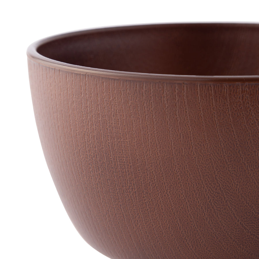 Yamanaka-nuri Koma-gata woodgrain soup bowl, dark brown