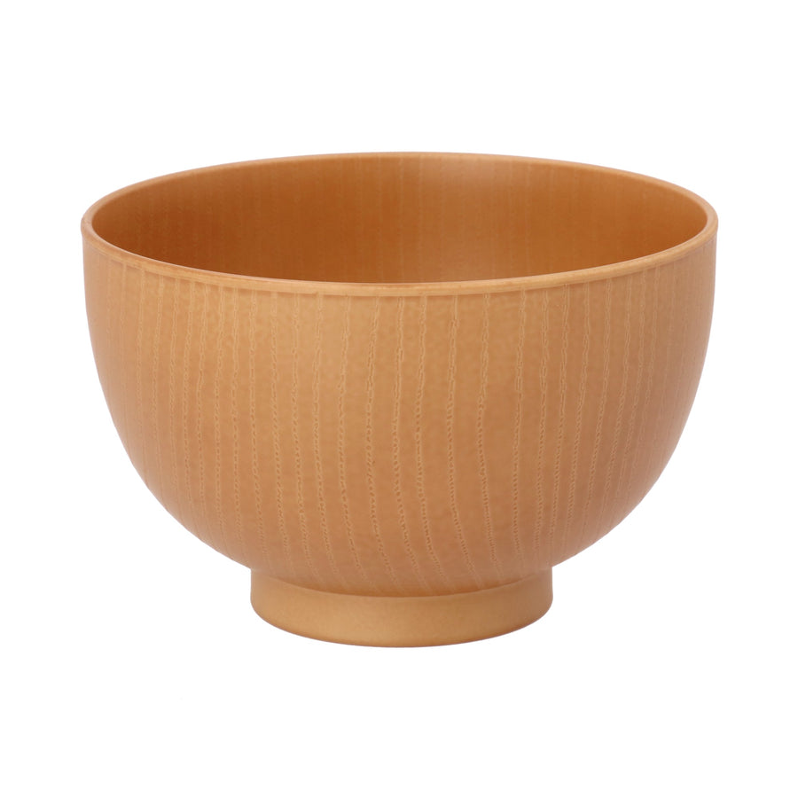 Yamanaka-nuri Kyoto-style wood grain soup bowl, medium size, natural