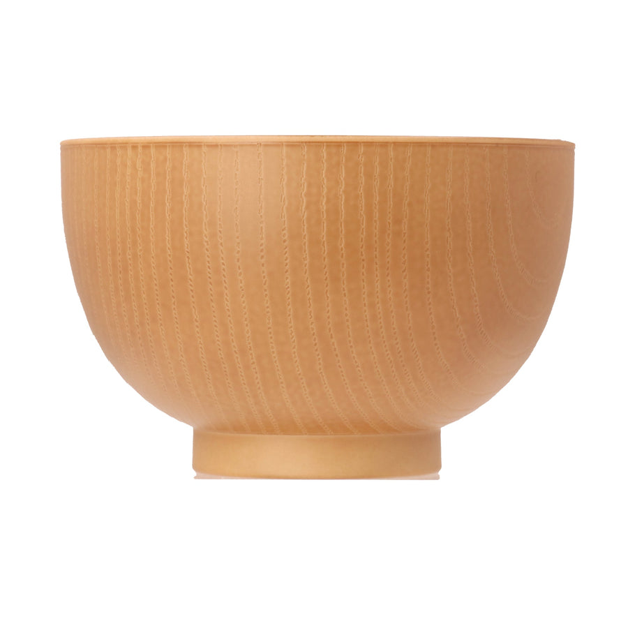 Yamanaka-nuri Kyoto-style wood grain soup bowl, medium size, natural