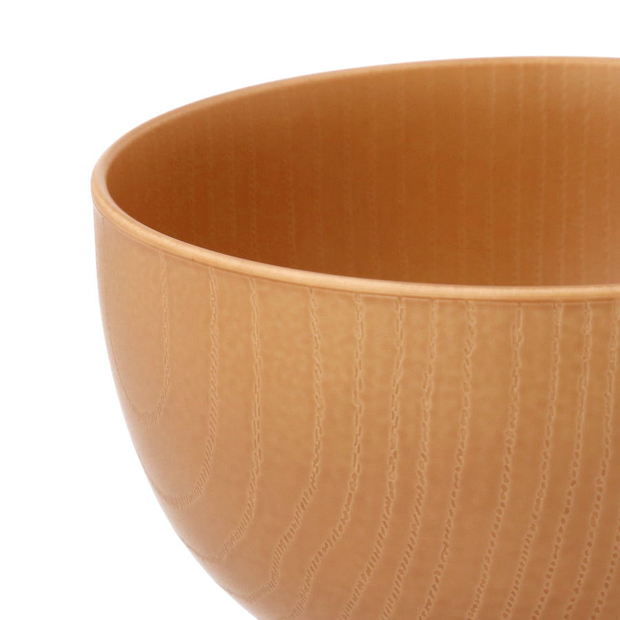 Yamanaka-nuri Kyoto-style wood grain soup bowl, medium size, natural