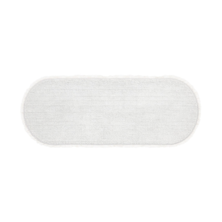 Frilled long mat, grey, 1200 x 450