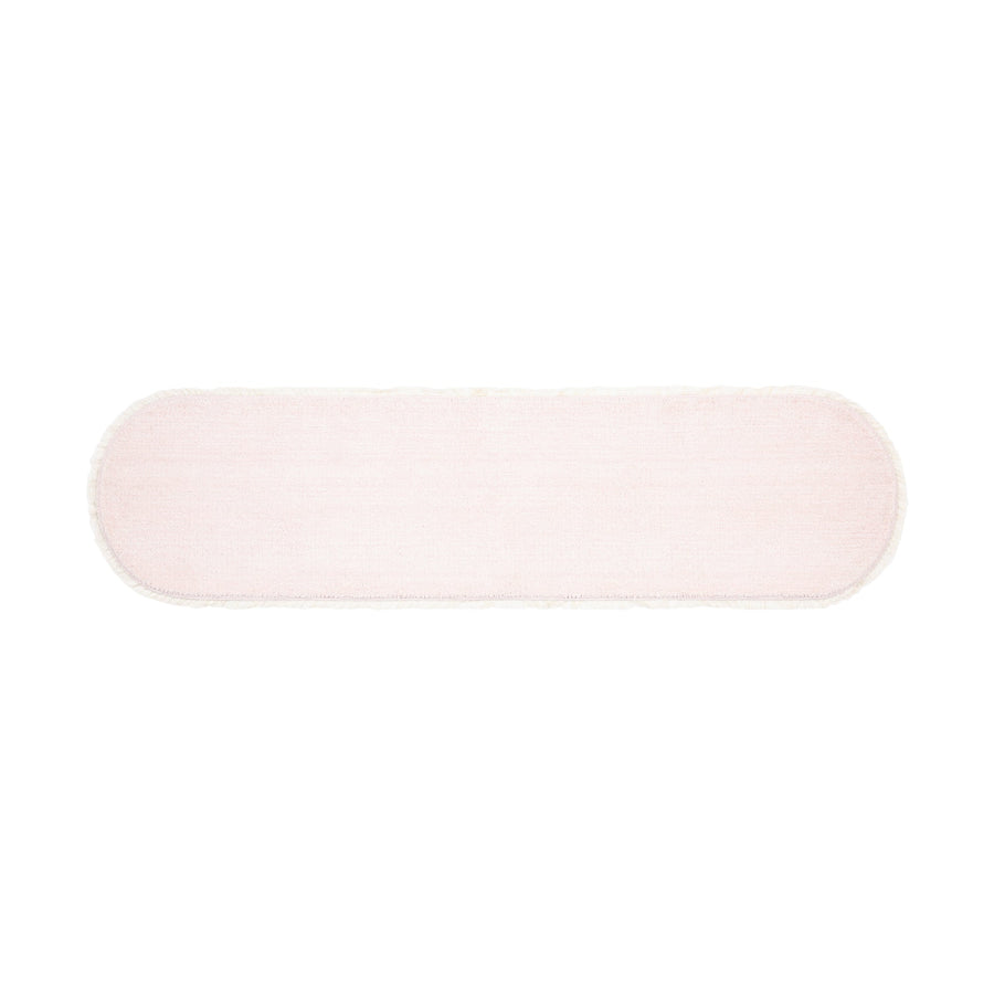 Frilled long mat, pink, 1800 x 450