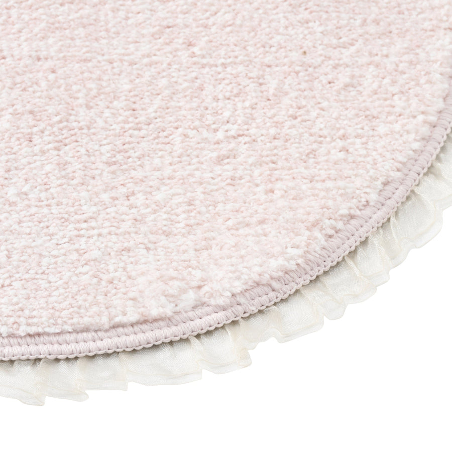 Frilled long mat, pink, 1800 x 450