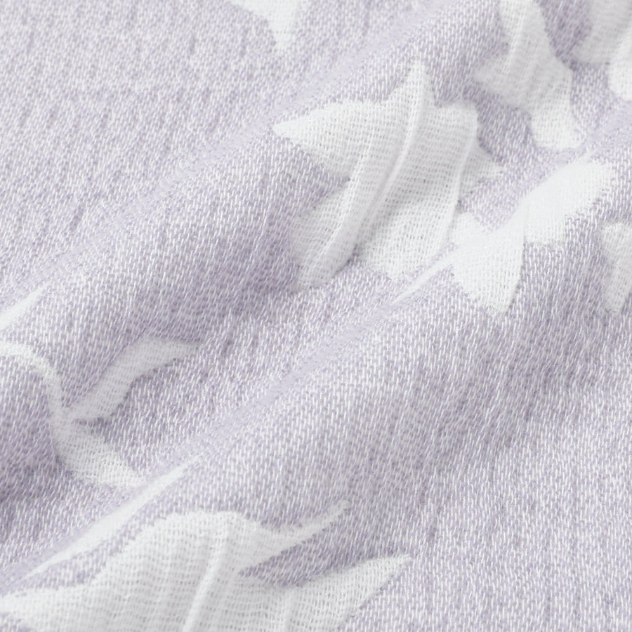 Triple Gauze Blanket, Single, Bird, Light Purple