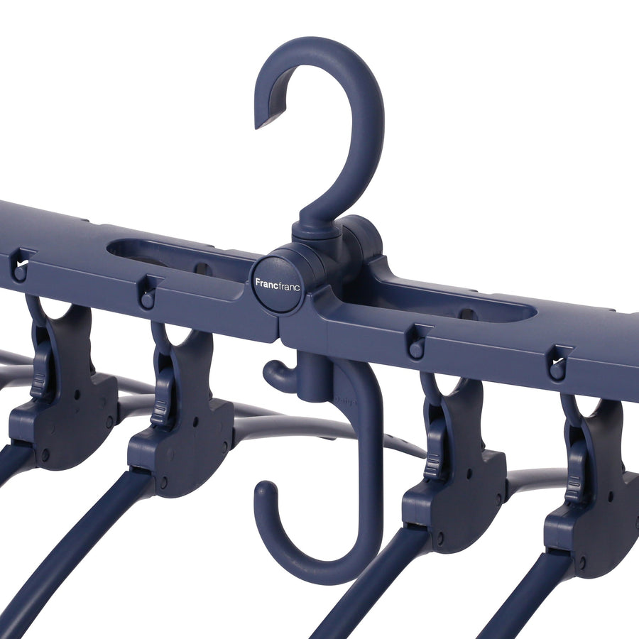 One-touch 8-piece hanger, navy