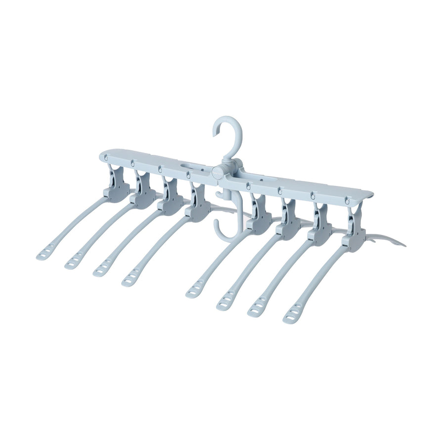 One-touch 8-piece hanger, light blue