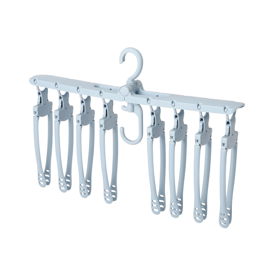 One-touch 8-piece hanger, light blue