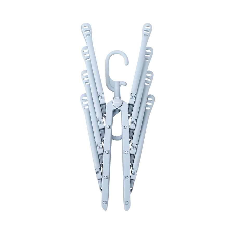 One-touch 8-piece hanger, light blue