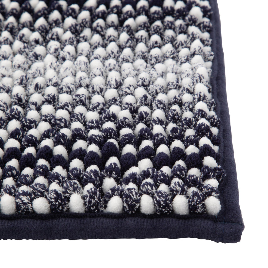 Chenille Gradient Bath Mat, Navy