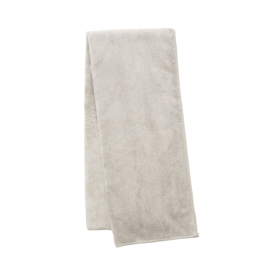 Antibacterial quick dry face towel, light grey