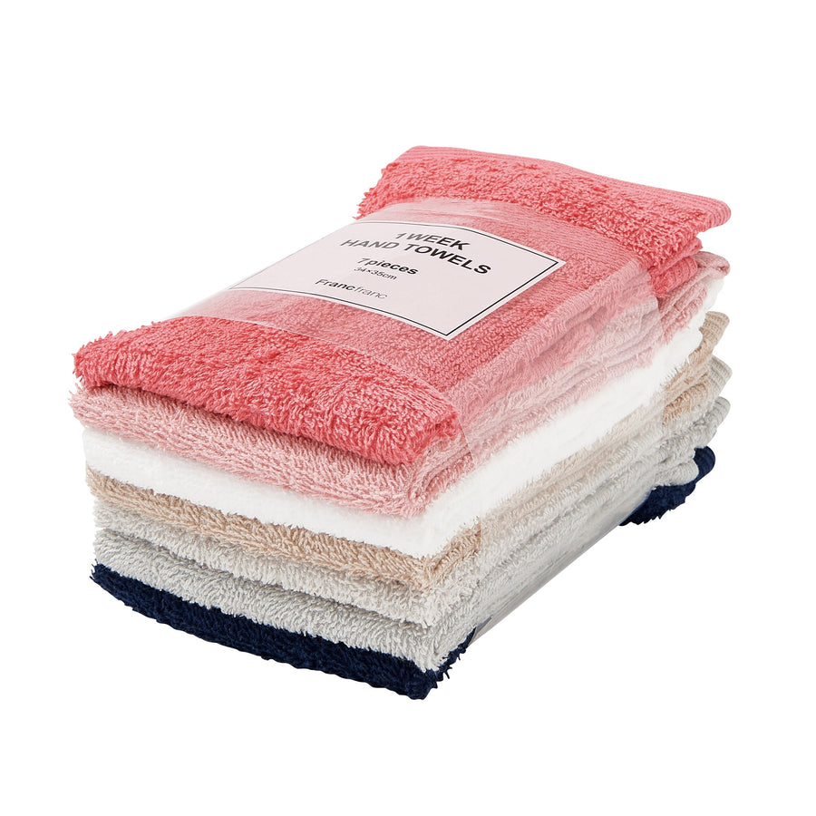 1WEEK HAND TOWELS Wash Towel MOOD (Set of 7)