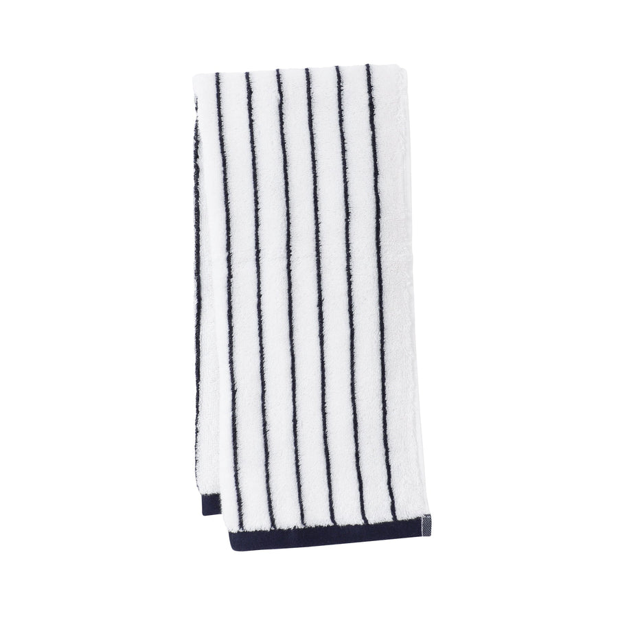 Antibacterial Soft Striped Face Towel, Navy