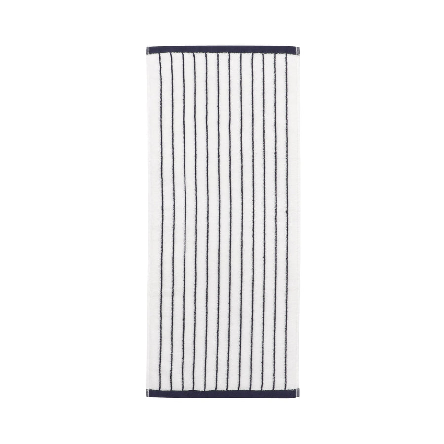 Antibacterial Soft Striped Face Towel, Navy