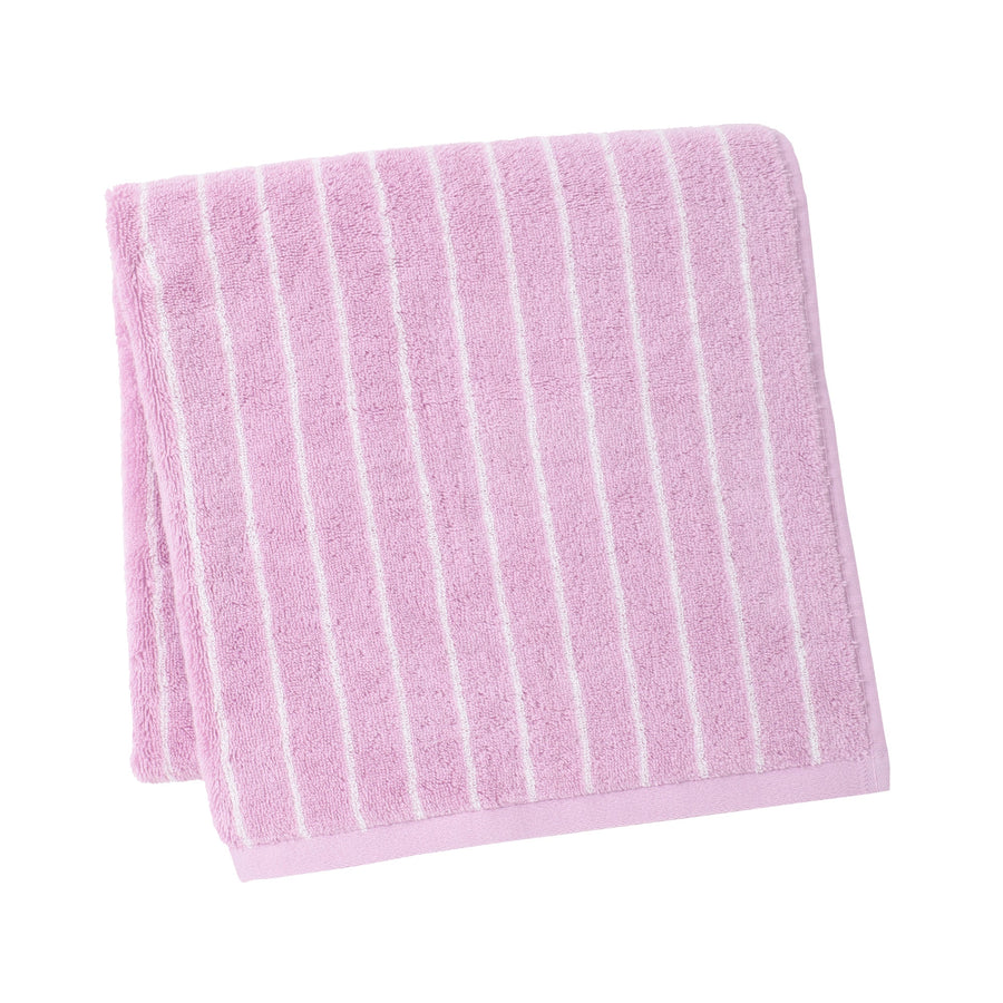 Antibacterial Soft Striped Bath Towel Pink