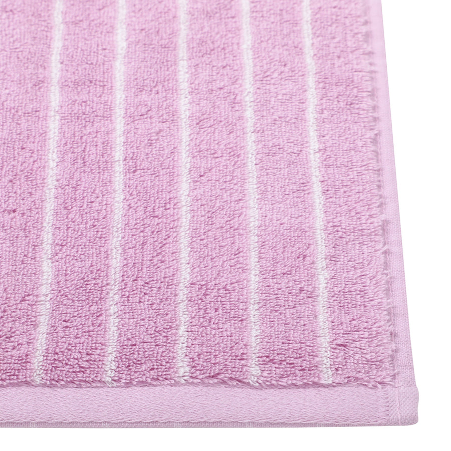 Antibacterial Soft Striped Bath Towel Pink