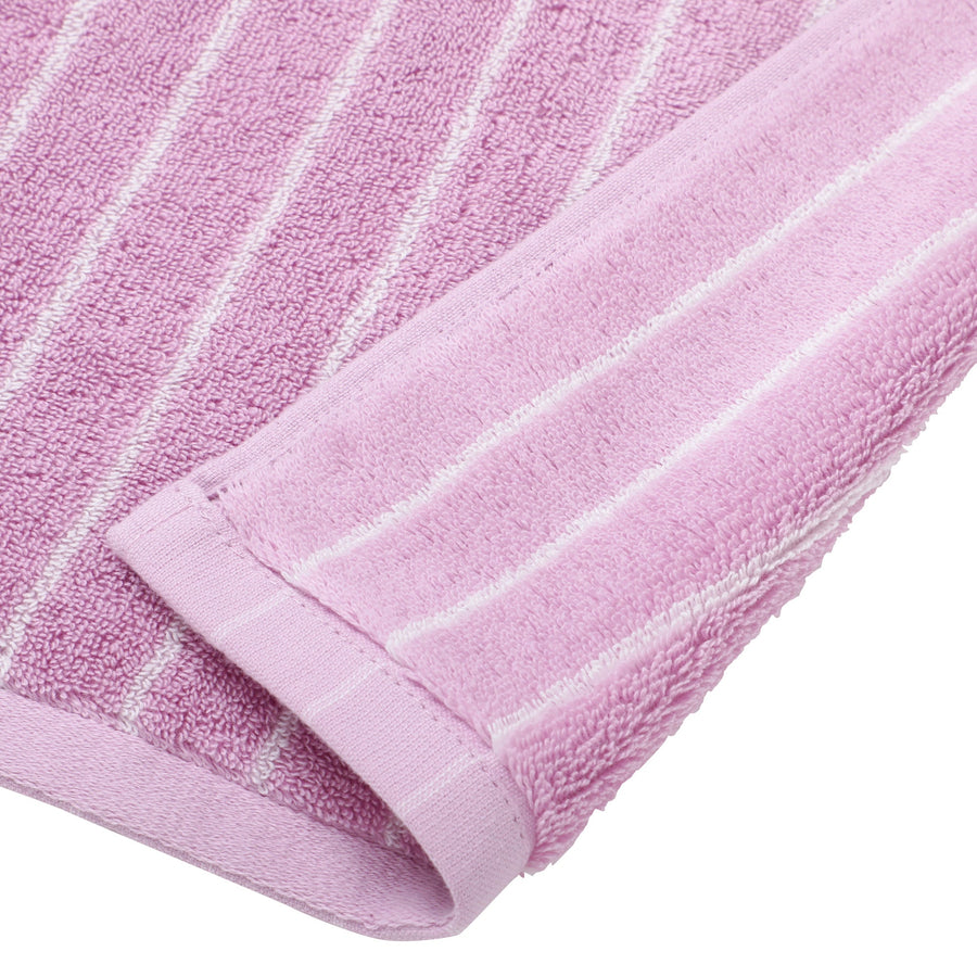 Antibacterial Soft Striped Bath Towel Pink