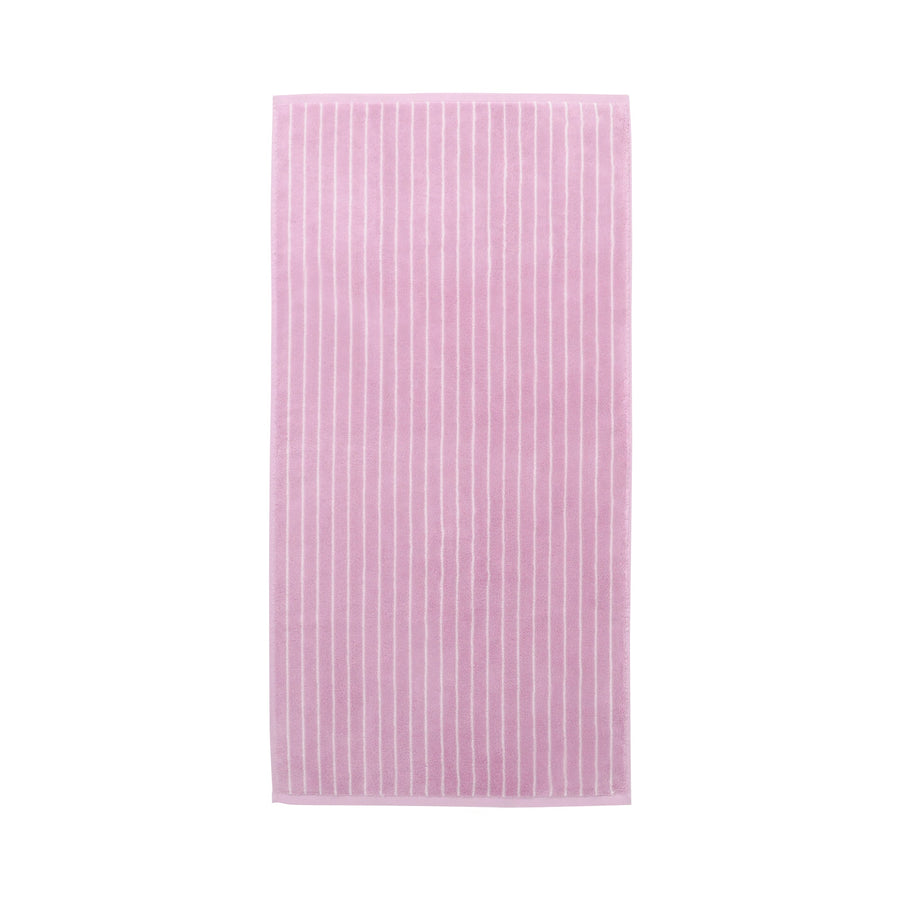 Antibacterial Soft Striped Bath Towel Pink