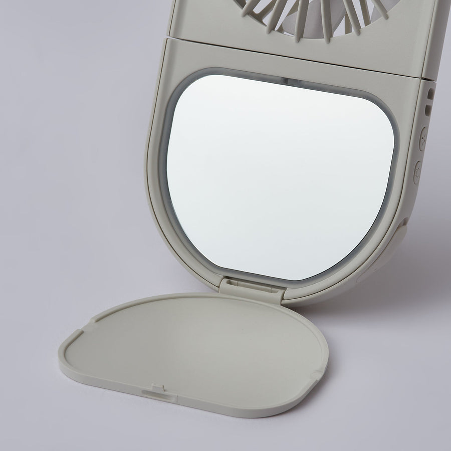 LEDミラー付スリムファン ホワイト