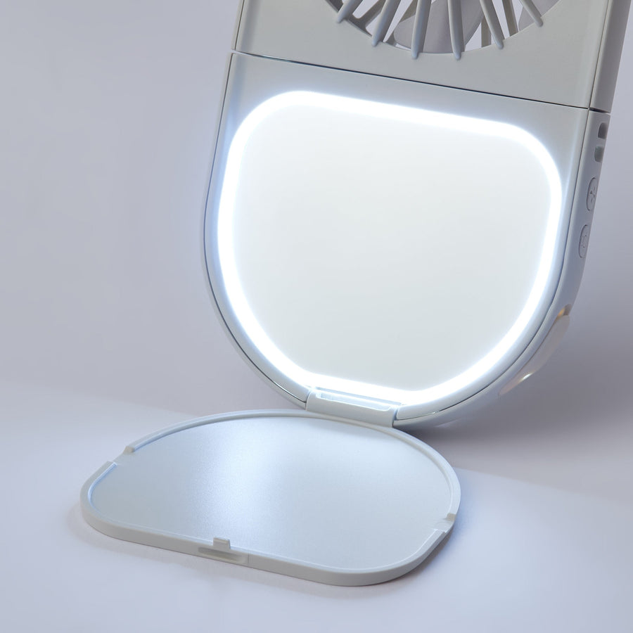 LEDミラー付スリムファン ホワイト