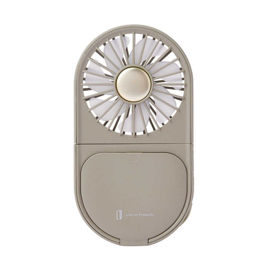 LEDミラー付スリムファン グレー