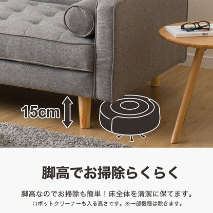 Cushioned sofa bed (HM01B GY)