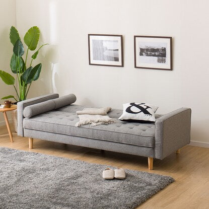 Cushioned sofa bed (HM01B GY)