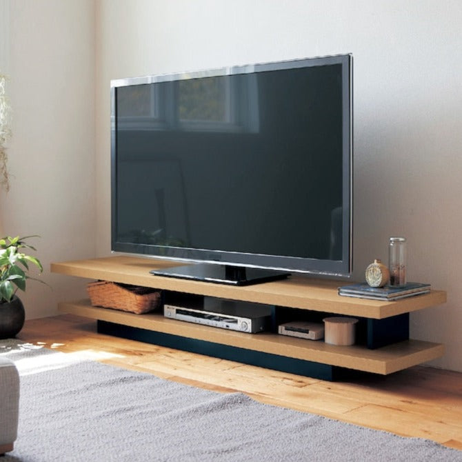 A low TV stand with a focus on a clean look