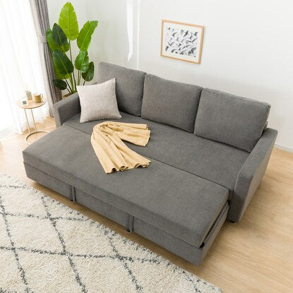 3-seater fabric-covered sofa bed (Noark 2, water-repellent type, DGY)