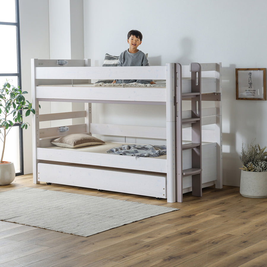 Lafore ラフォーレ4 三段ベッド LEDライト付 コンセント付