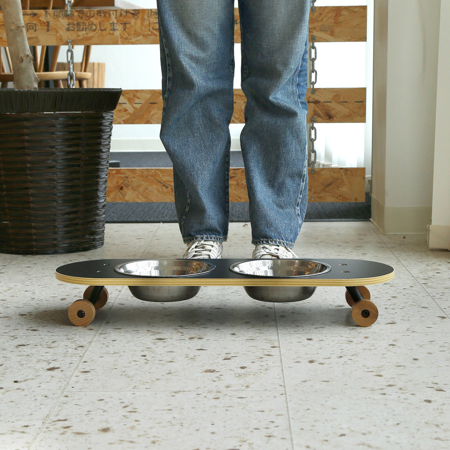 SK8 PLATE スケートプレート ペット用エサ皿 L