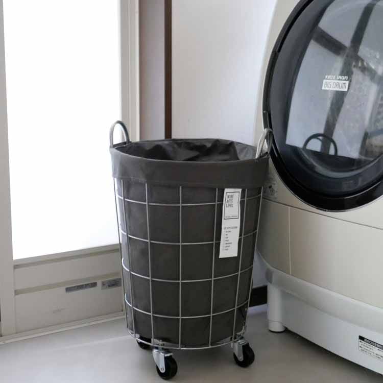 ランドリーストレージ ラウンド 33Ｌ グレー