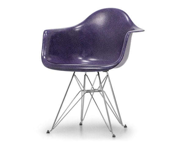 Fiberglass Arm Shell Chair PURPLE
