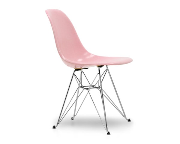 Fiberglass Side Shell Chair PINK