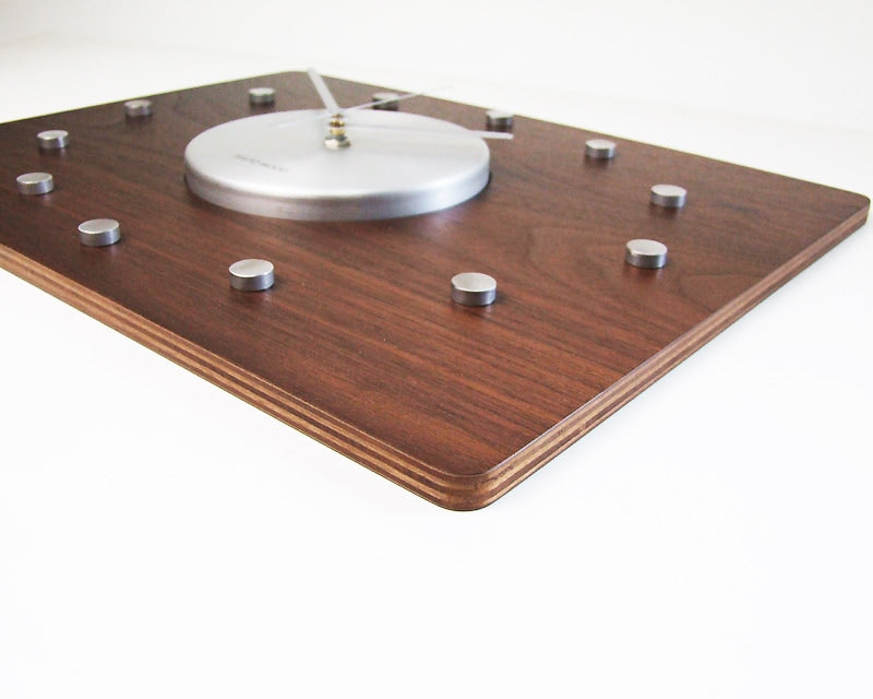 Wall Clock Walnut プライウッド ウォールクロック ウォールナット