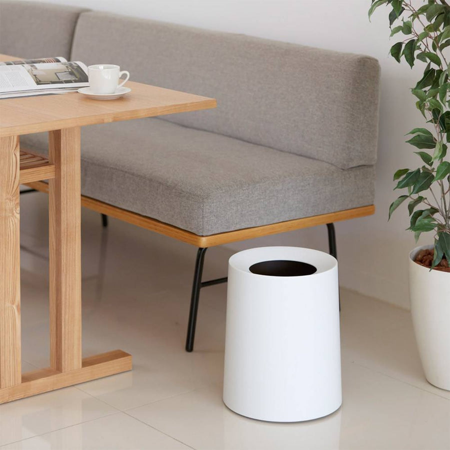 TUBELOR HOMME Round Dustbin, Rich White