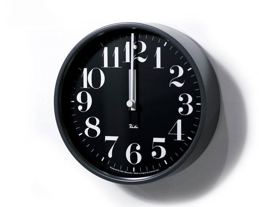 Riki Steel Clock, Numeric Indicator Type/Radio Controlled Clock