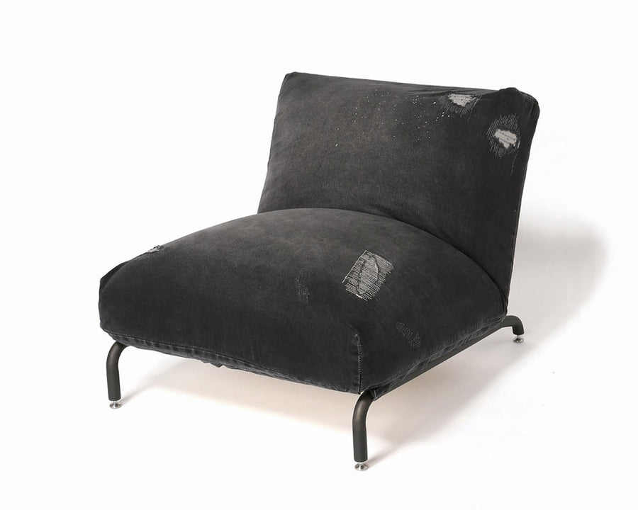 RODEZ CHAIR BLACK DAMAGE DENIM Rod chair black damage denim