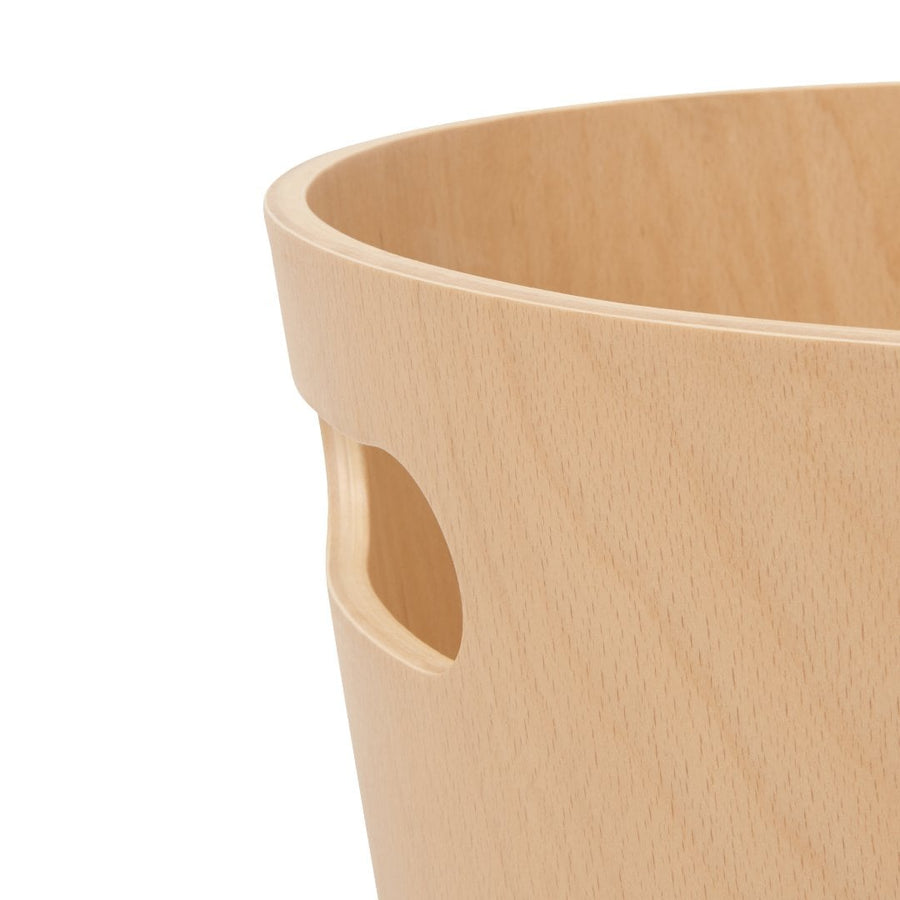 Woodrow Storage Stool, White, Natural
