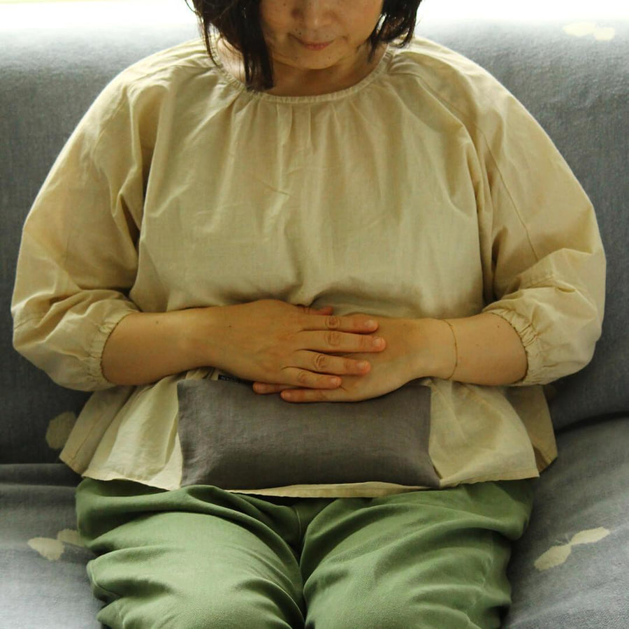 Wheat hot/cool eye pillow, washed linen