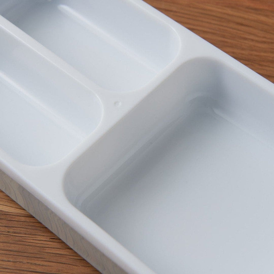 FOODMAN Antibacterial Slim Bento Box (400ml), Case, and Chopsticks (3-Piece Set) Light Gray