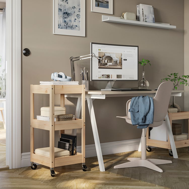 IDÅSEN drawer unit on castors