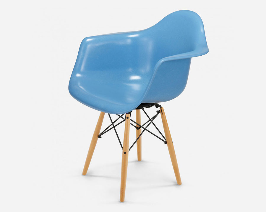 Fiberglass Arm Shell Chair BABYBLUE