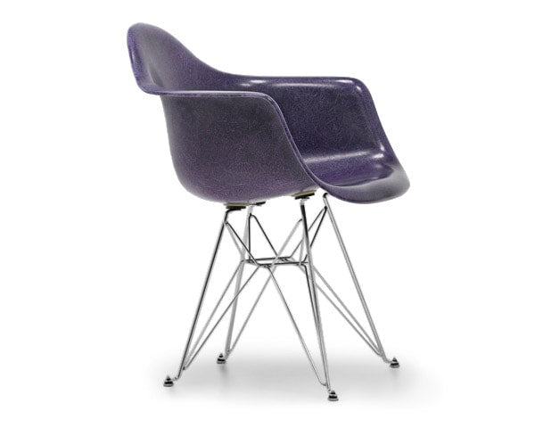 Fiberglass Arm Shell Chair PURPLE