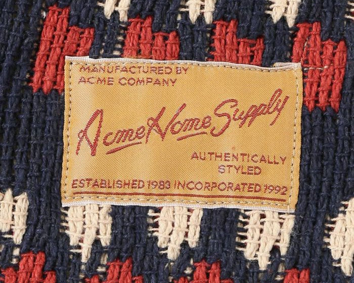 OVERSHOT RUG Navy/Red Overshot Rug