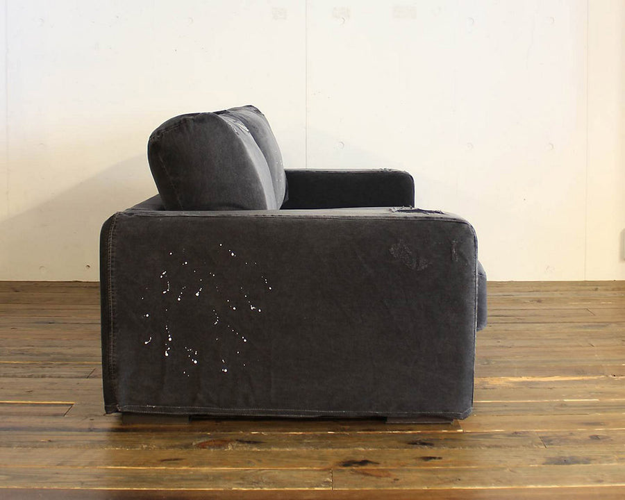 FRANKLIN SOFA BLACK DAMAGE DENIM Franklin sofa black damage denim
