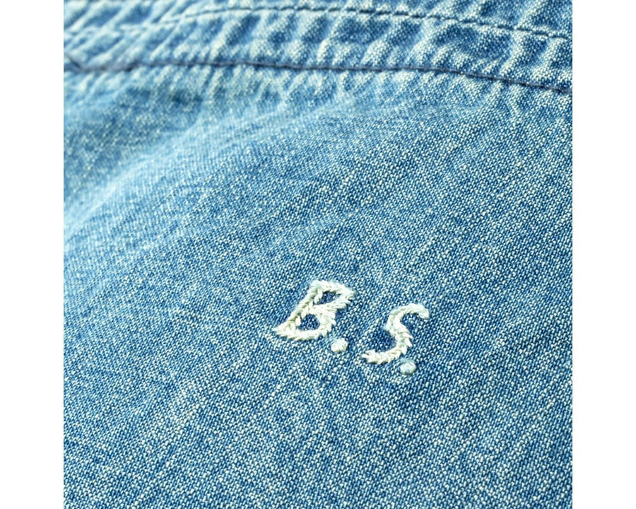 Grandad Check Long Feather Cushion Denim ロングフェザークッション デニム