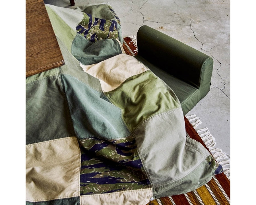 CS FUTON COVERLET / MILITARY PATCWORK Kotatsu futon cover military