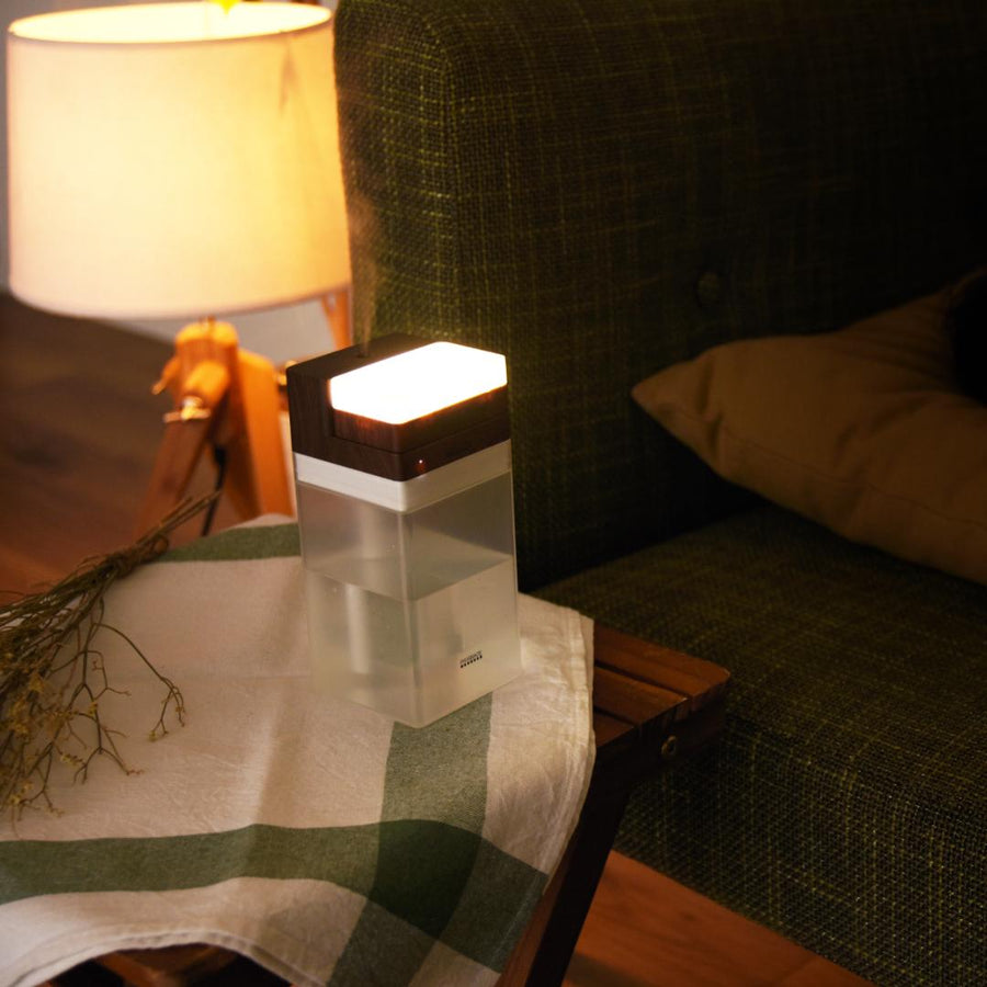 Rechargeable cordless humidifier with LED light